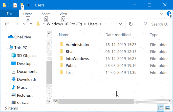 rename user account folder in Windows 10 File Explorer pic01