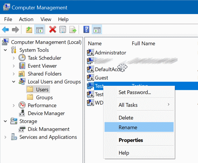 rename user accounts in Windows 10 pic3
