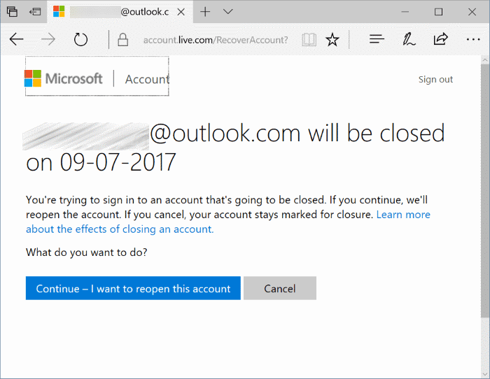 reopen closed Microsoft account pic1