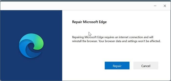 repair Microsoft Edge in Windows 10 and 11pic2