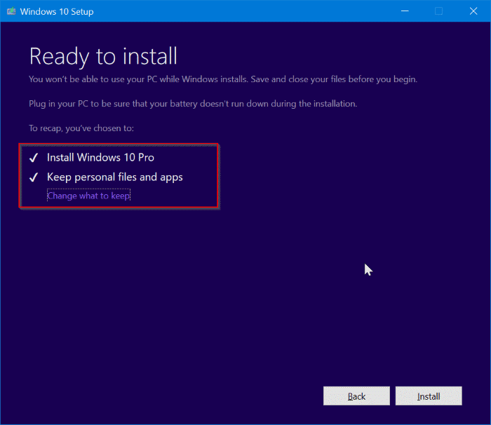 repair Windows 10 install without losing apps and data pic7
