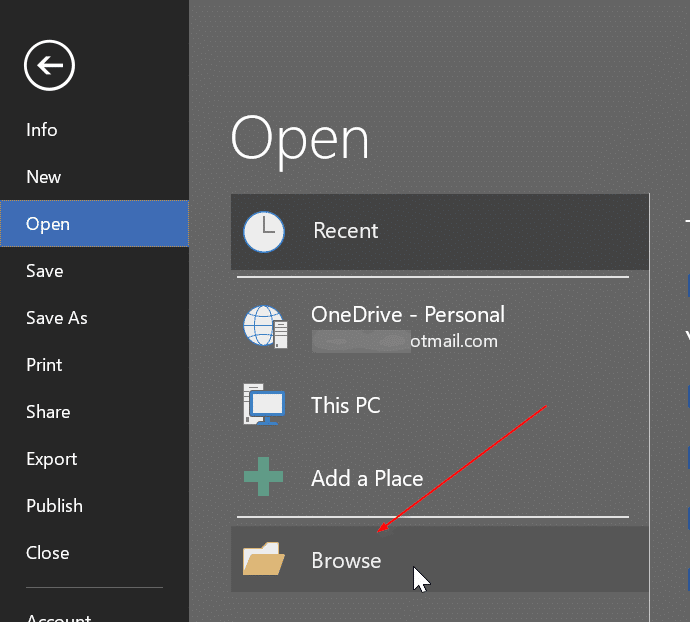 repair Word document using Office 2016 or Office 365 pic2