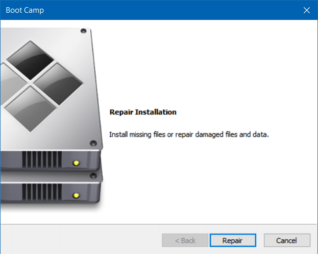 repair and update boot camp drivers in Windows 10 (1)
