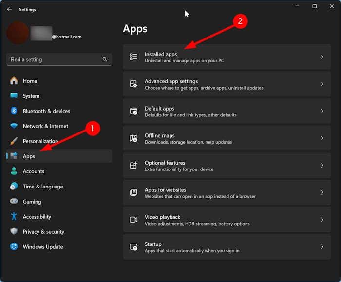 reset Mail app in Windows 11 pic01