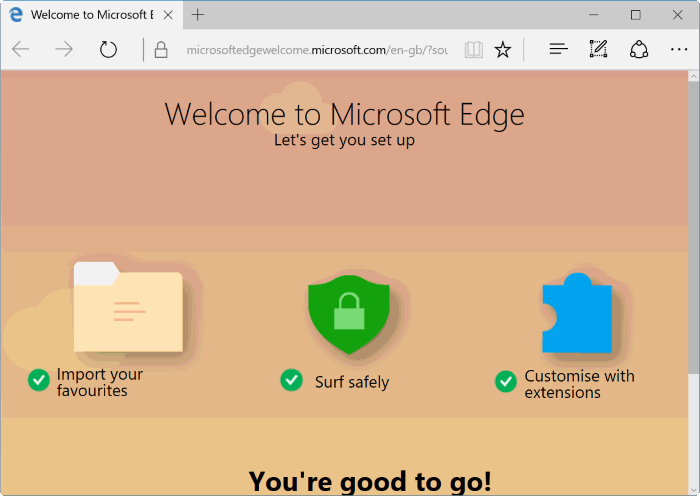 reset Microsoft Edge in Windows 10
