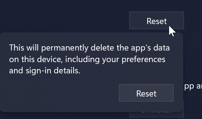 reset WhatsApp in Windows pic4