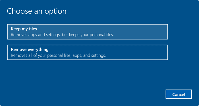 reset Windows 10 PC pic4