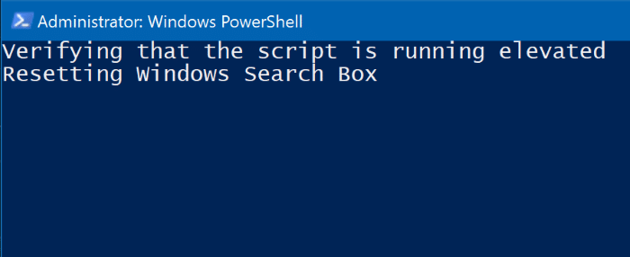 reset Windows 10 search via powershell pic2
