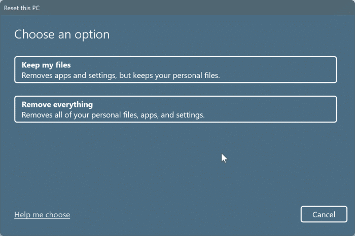 reset Windows 11 PC without deleting files pic3
