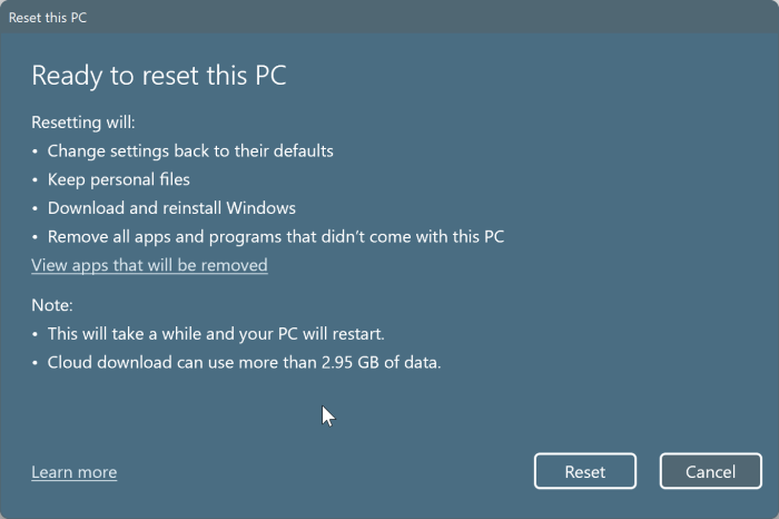 reset Windows 11 PC without deleting files pic5