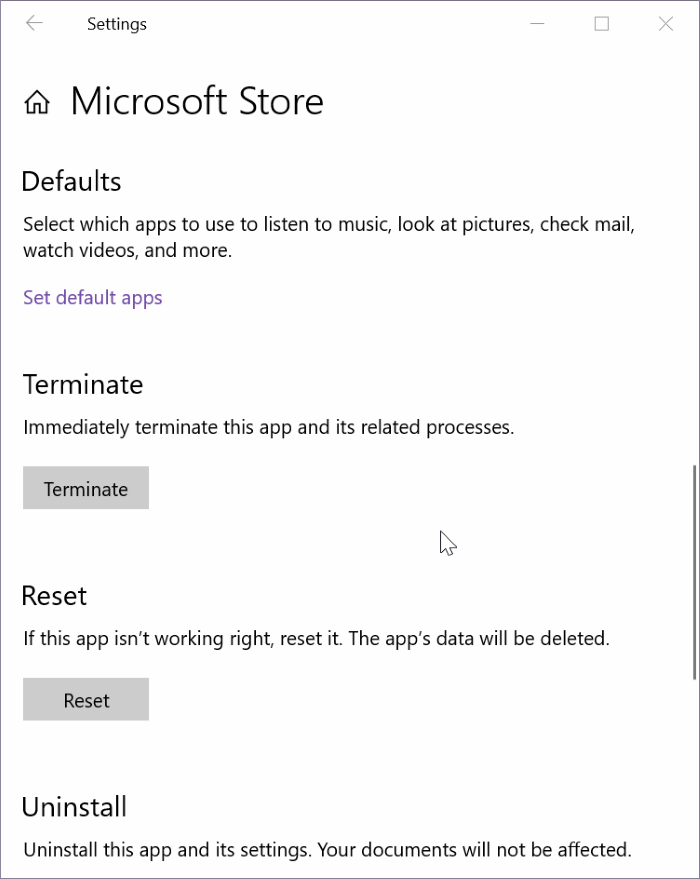 reset and clear store cache in Windows 10 pic6