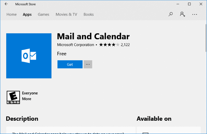 reset and reinstall Calendar app in Windows 10 pic2