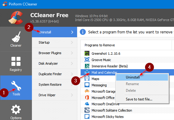 reset and reinstall Calendar app in Windows 10 pic5
