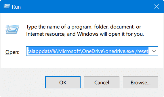 reset onedrive in windows 10 pic1