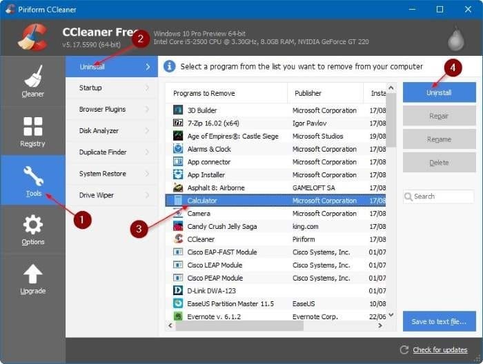 reset or reinstall calculator in Windows 10 pic1