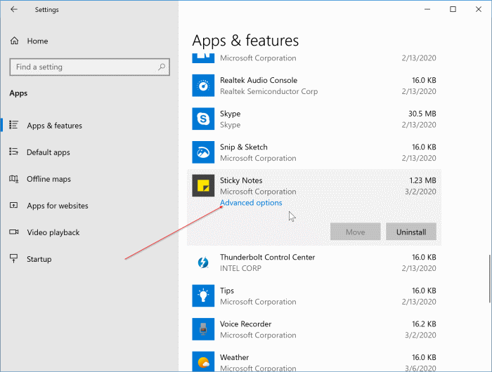 reset sticky notes in Windows 10 pic1