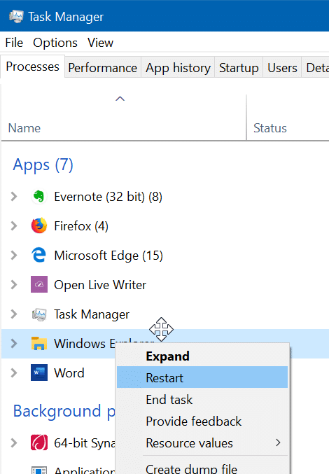 restart Start menu in Windows 10 pic4