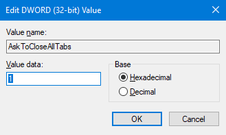 restore do you want to close all tabs in Edge pic4