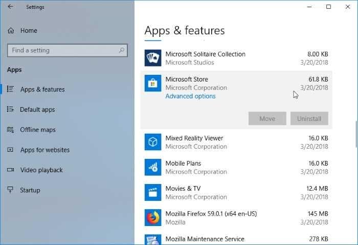 restore missing Store app in Windows 10 pic03