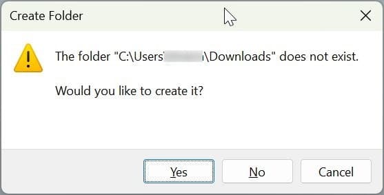 restore the default location of personal folders in Windows pic6