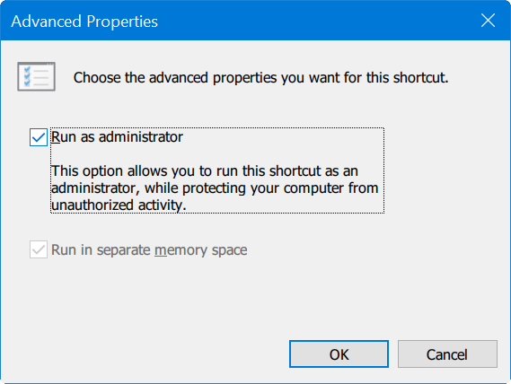 run a program pinned to taskbar as admin Windows 10 pic6