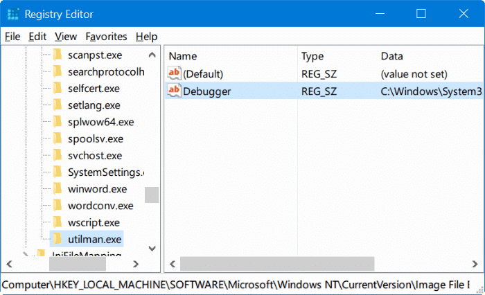 run any program from Windows 10 login screen pic4