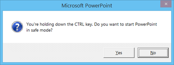 safe mode in office 2010 and 2013