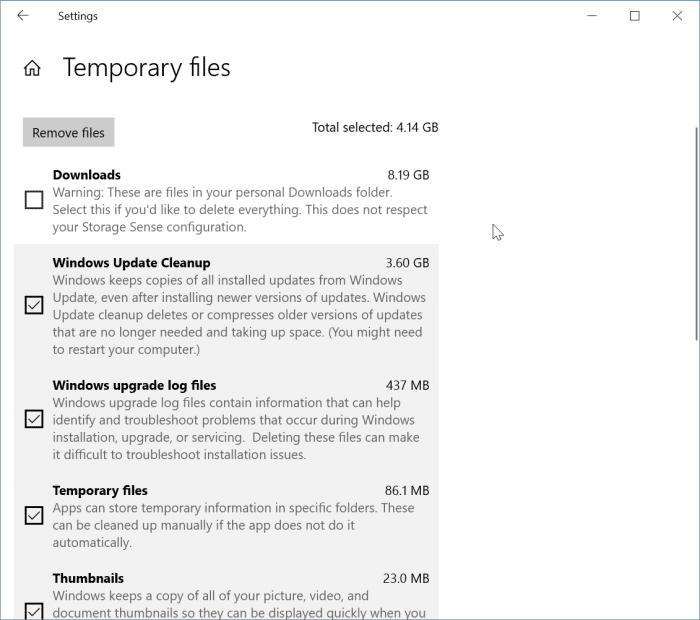 safely delete temporary files in windows 10 pic2