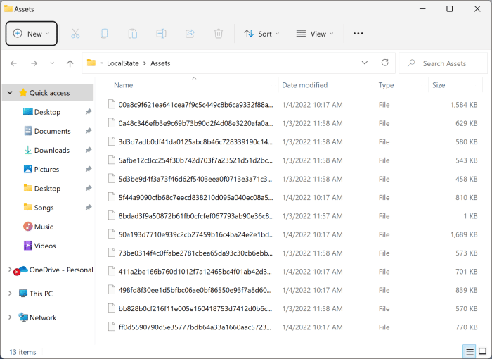 save Spotlight desktop and lock screen pictures in Windows 11