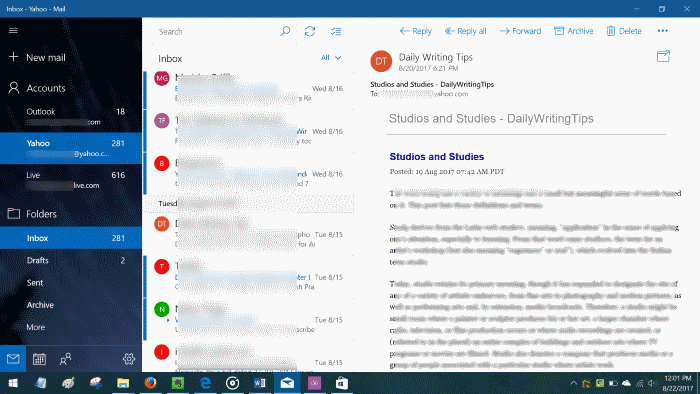 save emails as PDFs in Windows 10 pic1