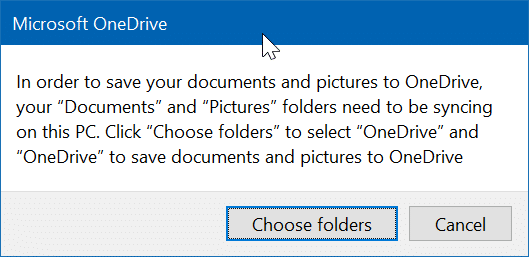 save desktop, document and pictures folders in OneDrive in Windows 10 pic3