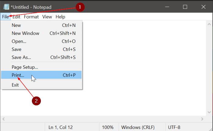save text file in notepad as PDF or HTML in Windows 10 pic5