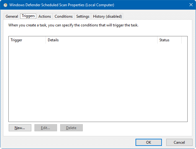 schedule windows defender scan in Windows 10 step6