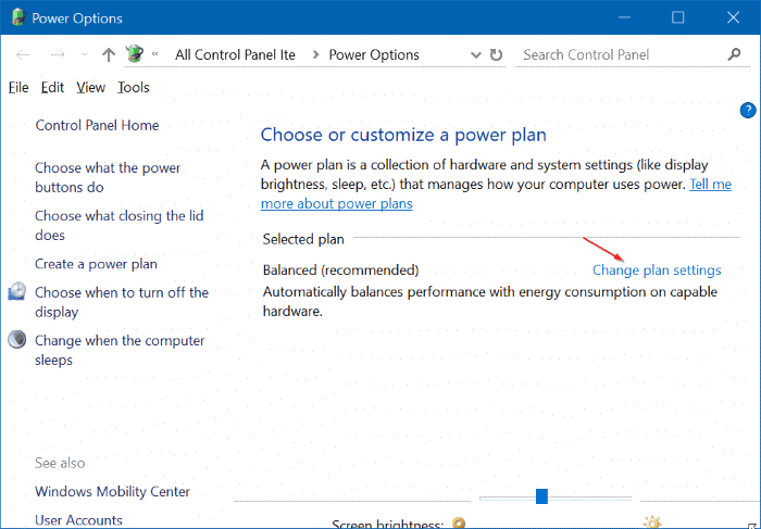 screen brightness not increasing in Windows 10 pic2