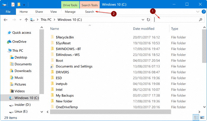 search for large files in Windows 10 pic2