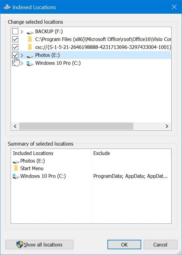 search the entire Windows 10 PC for a file in Windows 10 pic2