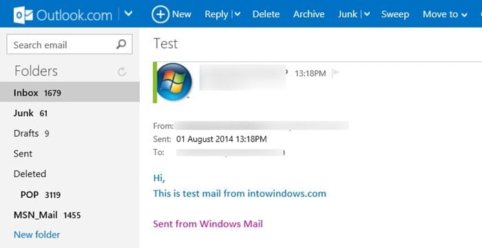 sent from Windows mail signature
