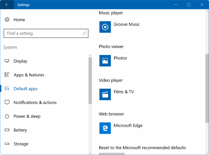 set VLC media player as default video player in Windows 10 pic1