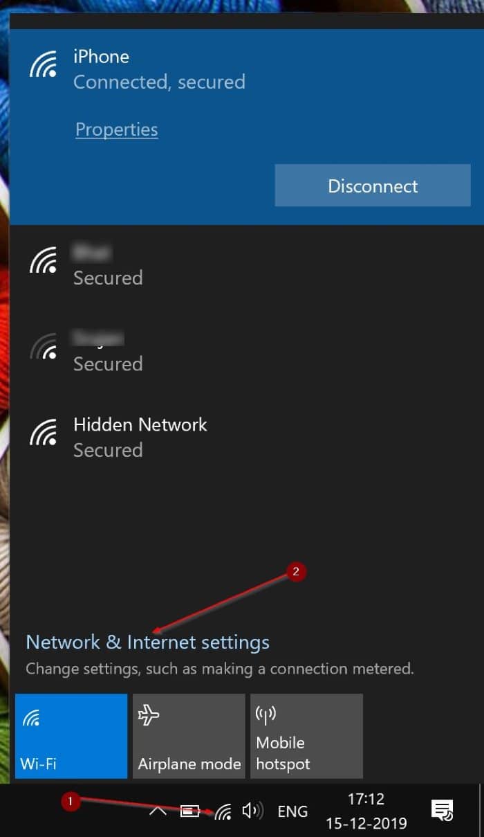 set Wi-Fi network as metered connection in Windows 10 pic1
