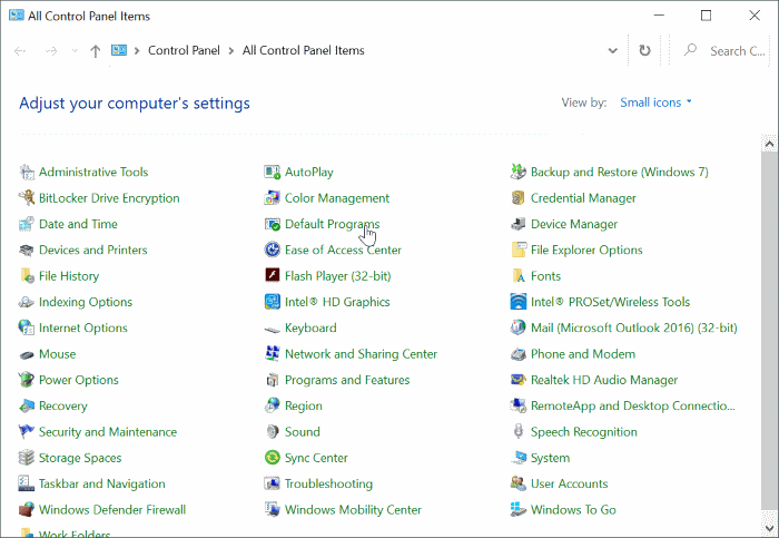 set Windows Photo Viewer as default picture viewer in Windows 10