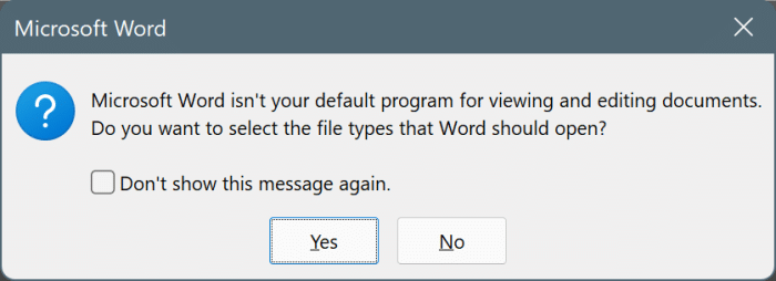 set Word and Excel as default in Windows 11 pic2