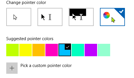 set custom color for mouse pointer in windows 10 pic2p