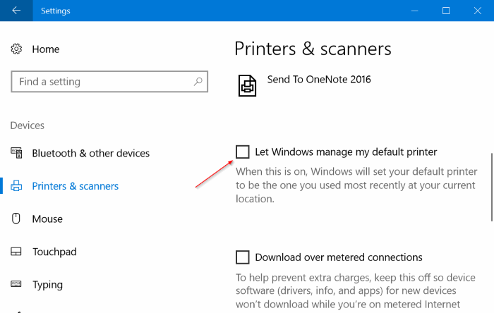 set default printer in windows 10 pic1