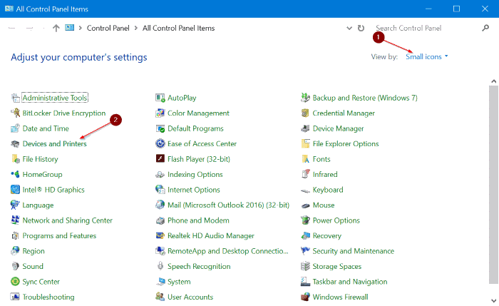 set default printer in windows 10 pic4