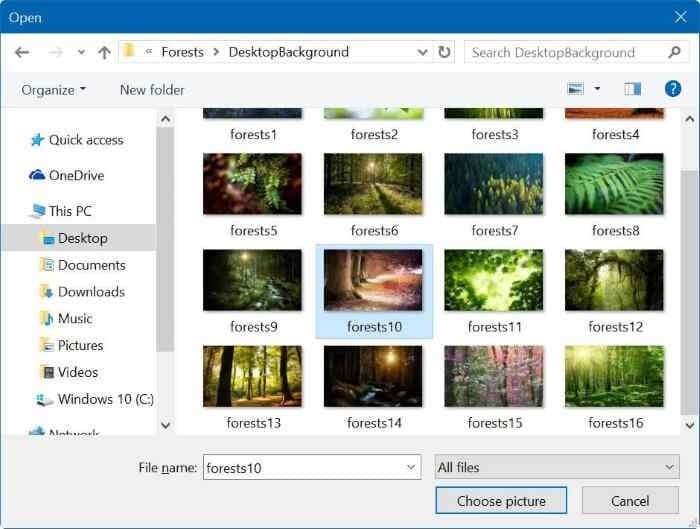 set different wallpapers for multiple monitors in Windows 10 step4