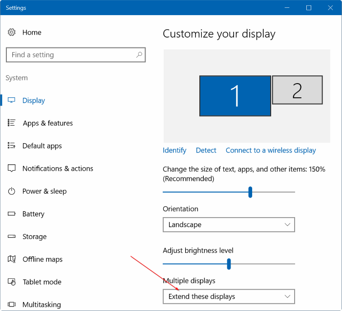 set different wallpapers for multiple monitors in Windows 10 step7.1