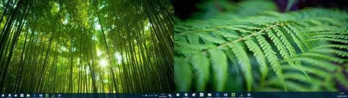 set different wallpapers for multiple monitors in Windows 10