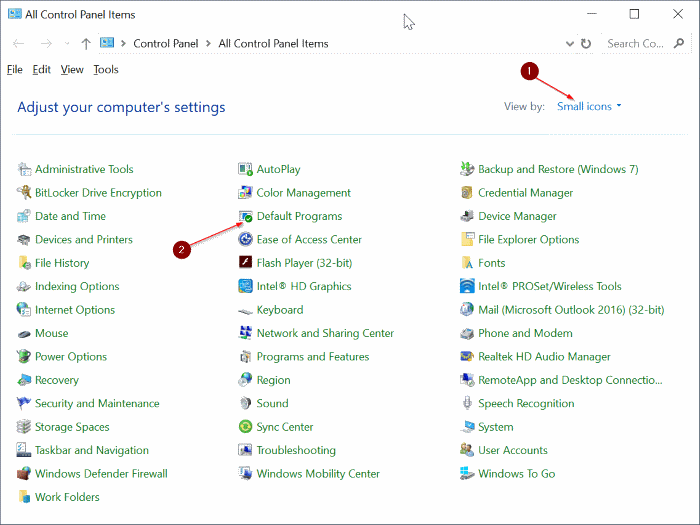 set google chrome as default browser in Windows 10 pic5