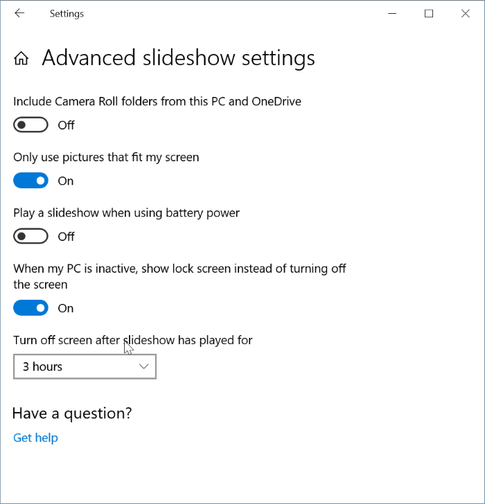 set lock screen slideshow with custom pictures in windows 10 pic2