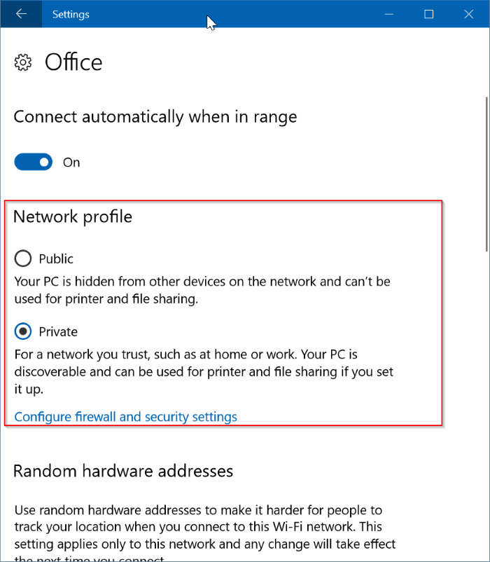set network location to public or private in Windows 10 pic4